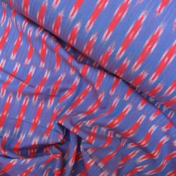Coton indien Ikat - Violet et rouge - Calissone