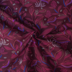 Plant-based cotton poplin - Burgundy - Calissone