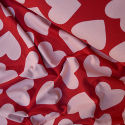 Sweat léger coeurs - Rose et rouge - Calissone