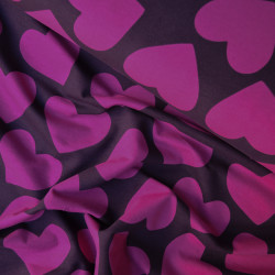 Sweat léger coeurs - Fuchsia et violet - Calissone