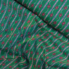 Velours milleraies fleurs - Vert - Calissone