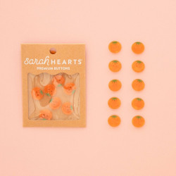 Orange Tomato buttons 15mm - Calissone