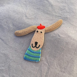 Dachshund with Beret Embroidered Patch – Kids Patch - Calissone