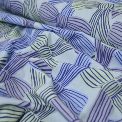 Bowed cotton poplin - Green Bow - Calissone