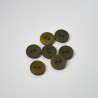 Bouton satiné Kaki 15mm - Calissone