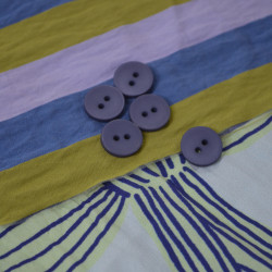 Bouton satiné Bleu gris 15mm - Calissone