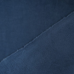 Velours sherpa double face - Bleu jeans - Calissone