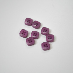 11mm square shirt button - Purple - Calissone
