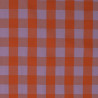 Coton tissé à carreaux - Lavande et Orange - Calissone