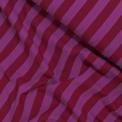 Coton tissé à rayures - Rouge et Fuchsia - Calissone