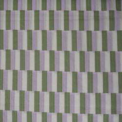 Coton seersucker damier - Blanc vert lilas - Calissone