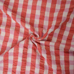 Coton à carreaux seersucker - Cupid - Calissone
