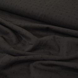 Coton indien plumetis gris anthracite - Ditto - Calissone