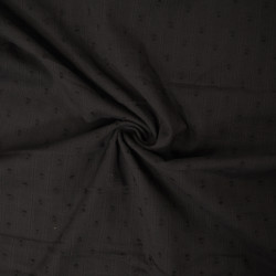 Coton indien plumetis gris anthracite - Ditto - Calissone