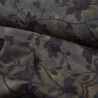 Simili cuir brodé Flora choco - Calissone
