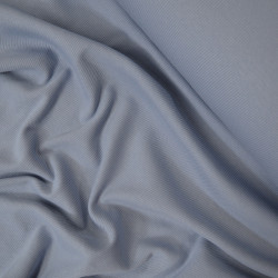 Plain fine rib cotton jersey - Blue - Calissone