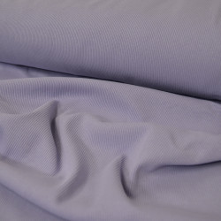 Plain fine rib cotton jersey - Lavender - Calissone