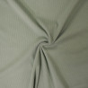 Jersey de coton uni fines côtes - Vert sauge - Calissone