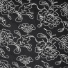 Coton brodé floral - Noir - Calissone