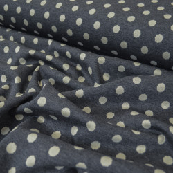 Maille tricotée pois - Gris - Calissone