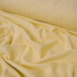 Jersey de coton uni lourd - Jaune crème - Calissone