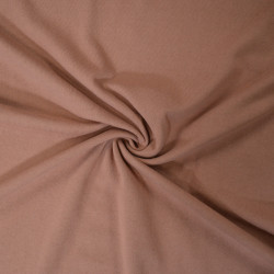 Heavy plain cotton jersey - Mocha beige - Calissone