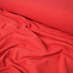 Jersey de coton uni lourd - Rouge - Calissone