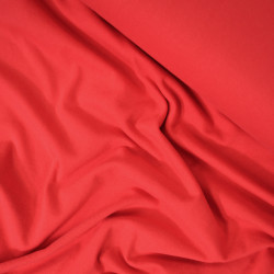 Jersey de coton uni lourd - Rouge - Calissone