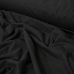 Heavy plain cotton jersey - Black - Calissone