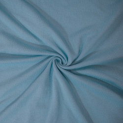 Heavy plain cotton jersey - Sky blue - Calissone