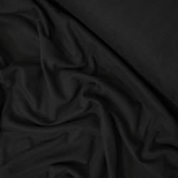 Heavy plain cotton jersey - Black - Calissone