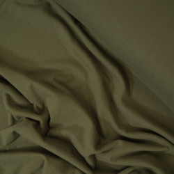 Jersey de coton uni lourd - Vert olive - Calissone