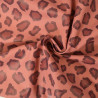 Tissu imperméable léopard - Terracotta et Aubergine - Calissone