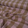 Coton tissé à carreaux - Rose et brun - Calissone