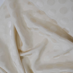 Jacquard de viscose à pois - Blanc cassé - Calissone