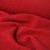 Coton nid d'abeille - Rouge - Calissone