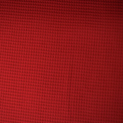 Coton nid d'abeille - Rouge - Calissone