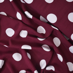 Viscose with polka dots (large) - Eggplant - Calissone