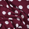 Viscose à pois (grands) - Aubergine - Calissone
