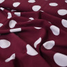 Viscose à pois (grands) - Aubergine - Calissone