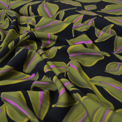 Viscose foliage - Green and black - Calissone