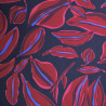 Viscose feuillage - Rouge et bleu marine - Calissone