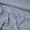 Jersey small flowers - Sky blue - Calissone