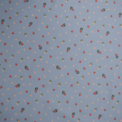 Jersey small flowers - Sky blue - Calissone