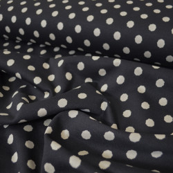 Knitted cotton knit with golden hearts - Ecru - Calissone