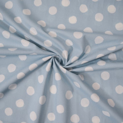 Batiste de coton - Pretty Polka - Sky - Calissone
