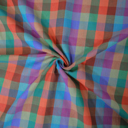 Multicolor Check Woven Cotton - Prism Gingham - Calissone
