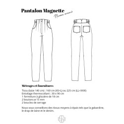 Magnette pants pattern - Calissone