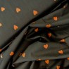 Cotton cambric - Love Heart Black - Calissone