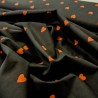 Cotton cambric - Love Heart Black - Calissone